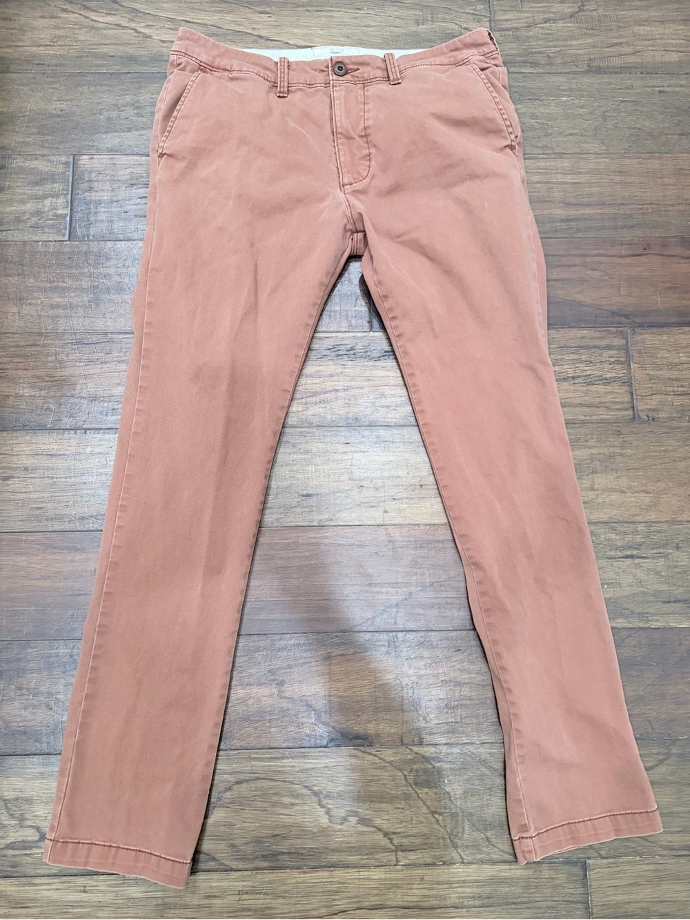 Hollister Skinny Chino Pants 34x34 Terracotta Stretch Casual